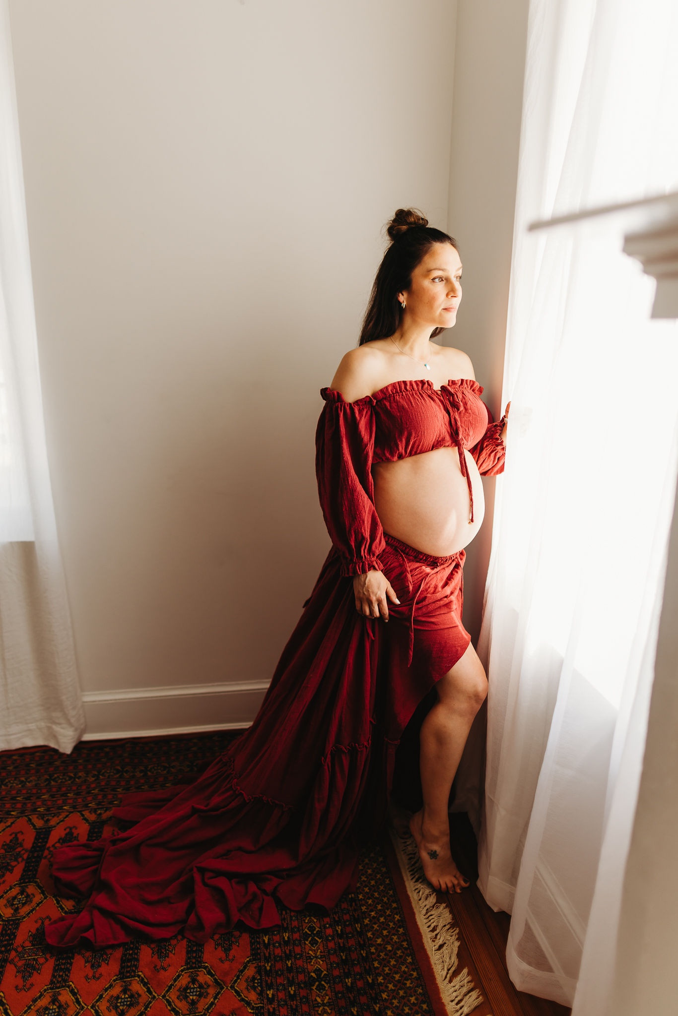 Same maternity look—different angle. Loved this boho two piece set so much! This was vintage but similars linked from Etsy.

#LTKcurves #LTKbump #LTKbaby