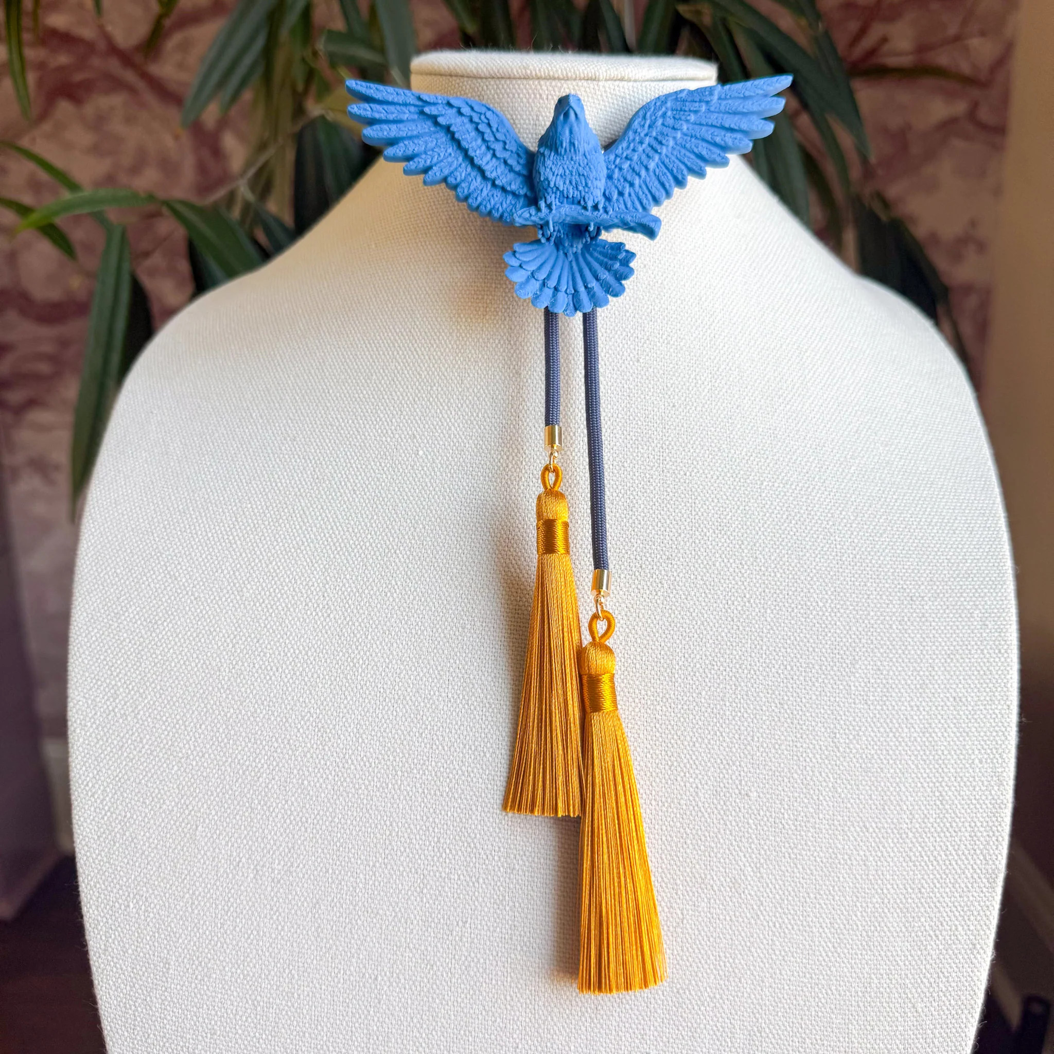 Eagle Bolo Ocean Blue with Storm Blue & Golden Yellow | Rahya Jewelry Design