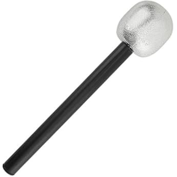 Glittered Microphone (silver & black) Party Accessory (1 count) (1/Pkg) | Amazon (US)