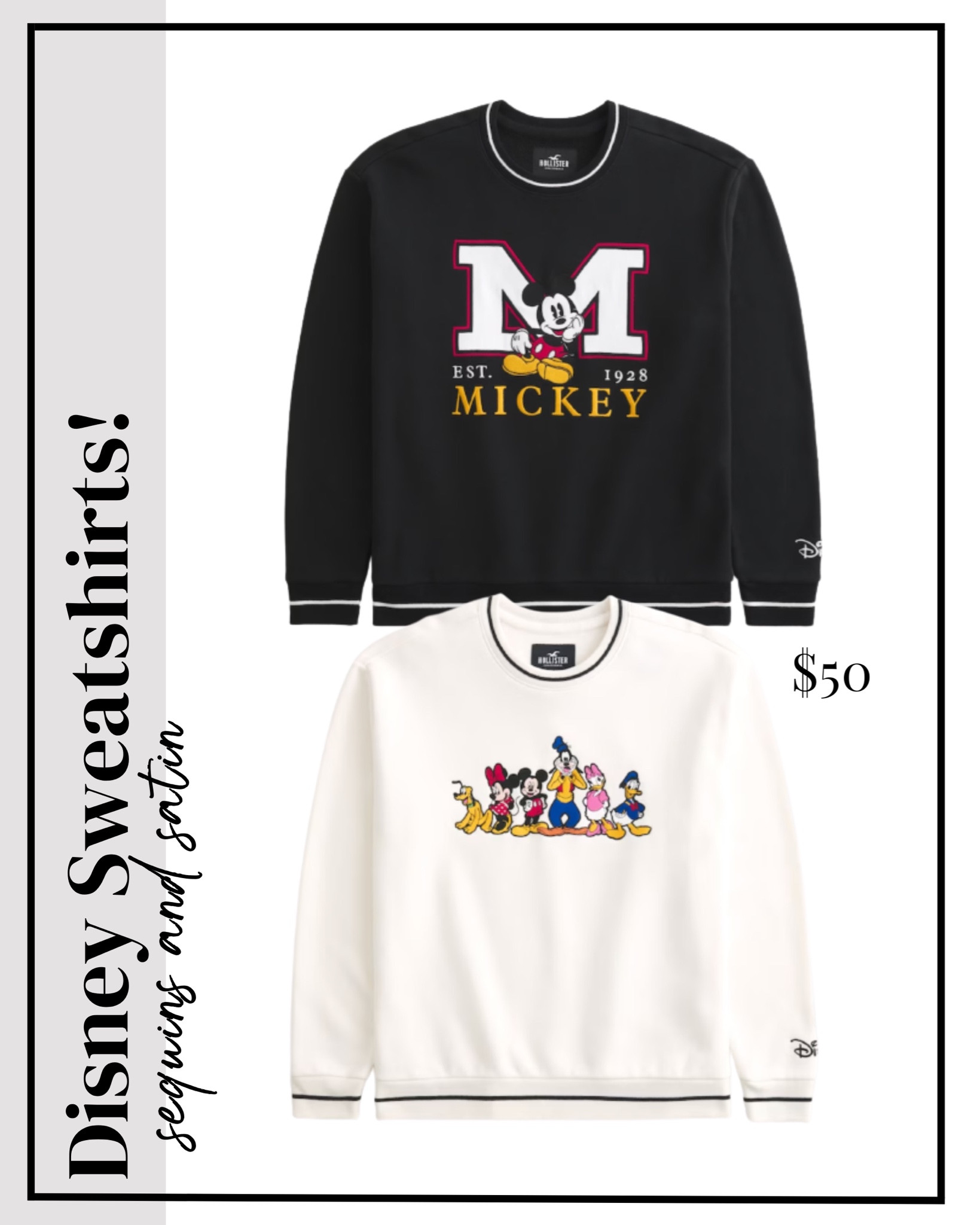 Cute Disney sweatshirts from Hollister!!

Disney outfit womens / disney shirts womens / disney sweatshirts / disney finds / disney shirts / disney outfits / disney outfit inspo / disney adult



#LTKfindsunder100 #LTKfindsunder50 #LTKtravel