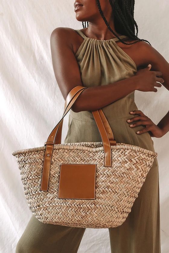 Made for Sunny Days Beige Straw Tote Bag | Lulus (US)