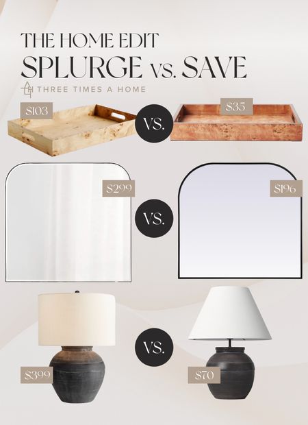 Splurge vs. save - get the same look for less with these luxe finds for your home!

#LTKstyletip #LTKhome