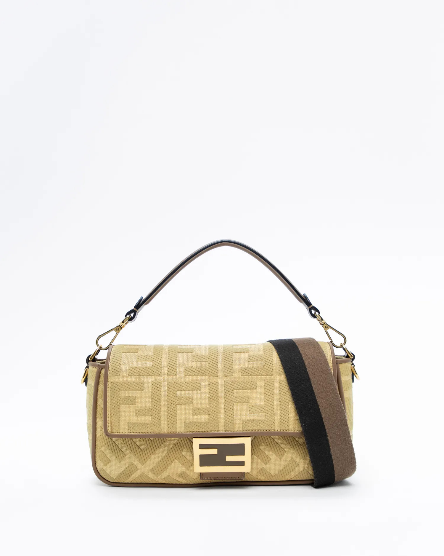 Canvas FF Medium Baguette Bag | Vivrelle