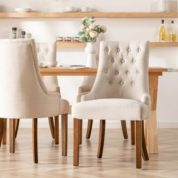 Aalbert Tufted Wing Back Dining Chairs (Set of 2) | Wayfair North America