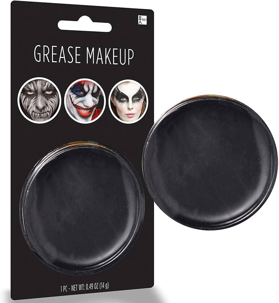 Black Grease Makeup - 0.49 oz. (Pack of 1) - Pigmented & Long-Lasting Formula Perfect for Hallowe... | Amazon (US)