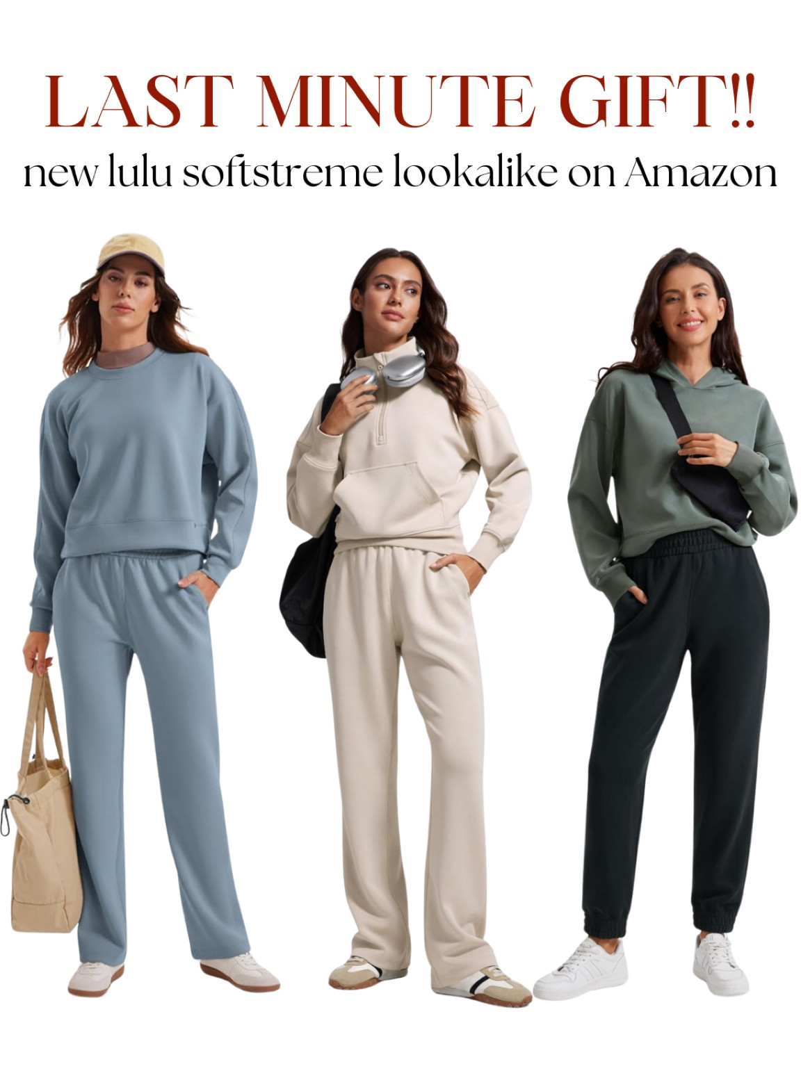 Brand new from CRZ Yoga and VERY good!! Just like lululemon softstreme for a fraction of the cost! Comes in the best colors and wide leg and jogger pant options, and crew neck or quarter zip matching top! Selling quick 

#LTKFindsUnder50 #LTKActive #LTKGiftGuide