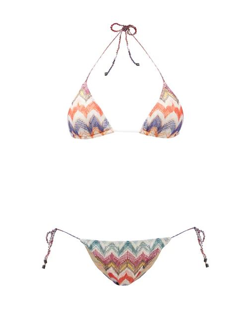 Missoni Mare - Chevron-stripe Triangle Bikini - Womens - Multi | Matches (US)