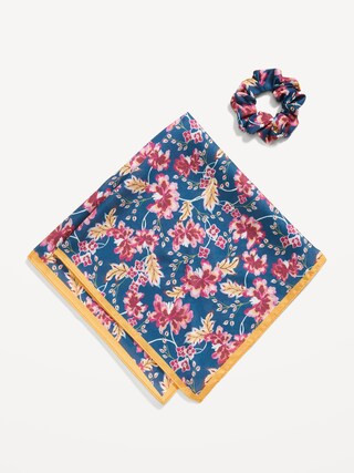 Satin Bandana-Scarf Hair Scrunchie for Women | Old Navy (US)