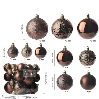 Christmas Ornaments for Xmas Trees,Brown Shatterproof Christmas Ball Ornaments | Michaels | Michaels Stores