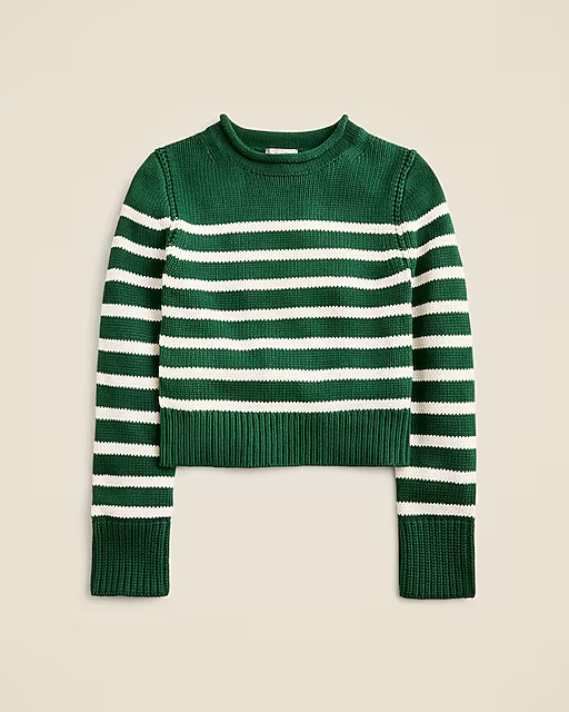 Heritage cotton Rollneck™ sweater in stripe | J. Crew US
