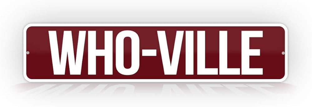 WHO-VILLE Cute Red Christmas 4"x18" Decoration Sign The Grinch That Stole Christmas Holiday Gift ... | Amazon (US)