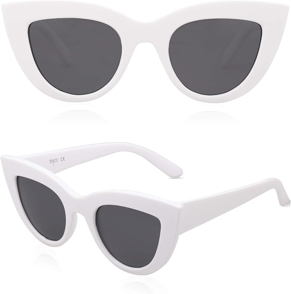 SOJOS Retro Vintage Cateye Sunglasses for Women UV400 Mirrored Lens SJ2939 | Amazon (US)