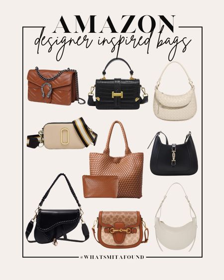 Designer inspired purses from Amazon! Get the designer look for a fraction of the price with these trendy Amazon purses. Gucci inspired purse, Coach inspired purse, Bottega Veneta inspired purse, Dior inspired purse, Polene inspired purse, Marc Jacobs inspired purse, Prada inspired purse, affordable purse, trendy purse, woven purse, woven tote bag, crossbody purse, saddle bag, shoulder bag, quilted purse, amazon purse 

#LTKitbag #LTKfindsunder50 #LTKstyletip