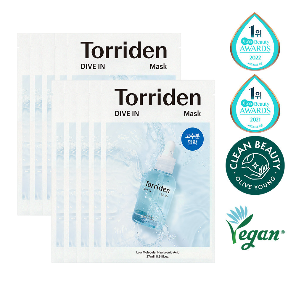 Torriden Dive-In Low Molecule Hyaluronic Acid Mask Sheet 10ea | Olive Young Global