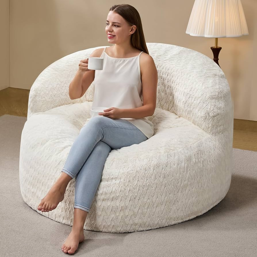 Hobestluk Bean Bag Chair Giant Bean Bag Chairs for Adults Big Bean Bag Chair with Memory Foam Fil... | Amazon (US)