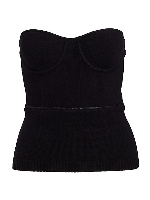 Logo Wool Knit Bustier Top | Saks Fifth Avenue