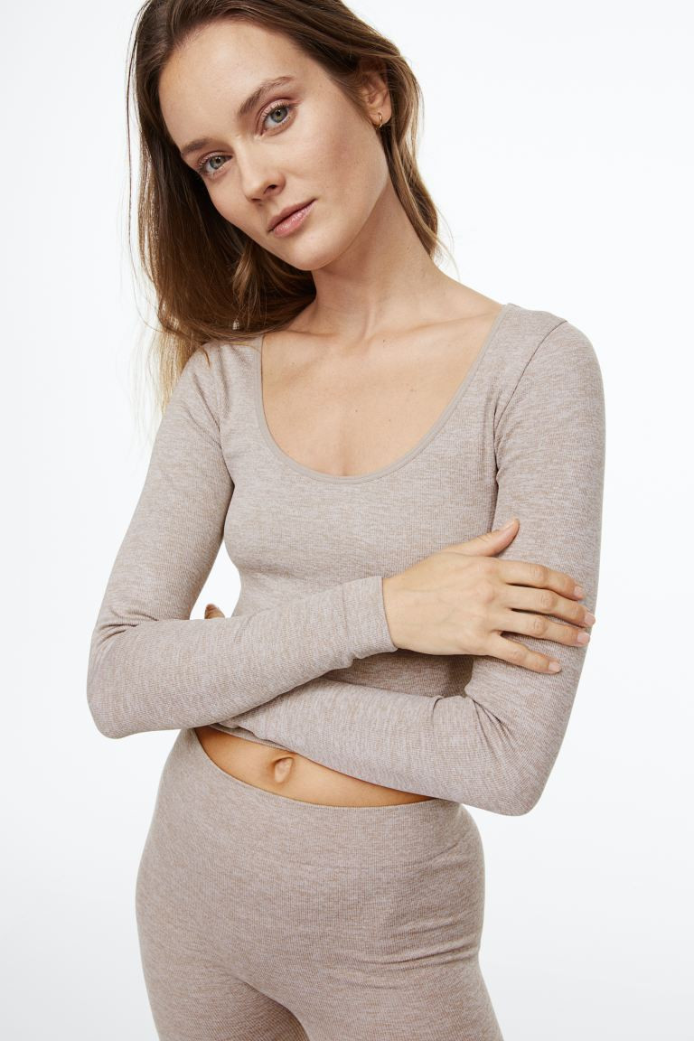 THERMOLITE® Geripptes Shirt | H&M (DE, AT, CH, NL, FI)
