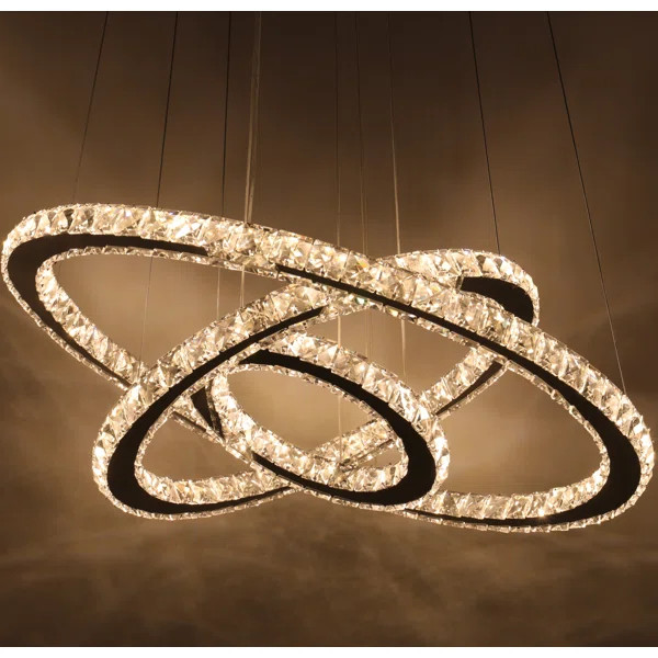 3 - Light Dimmable LED Geometric Chandelier | Wayfair North America