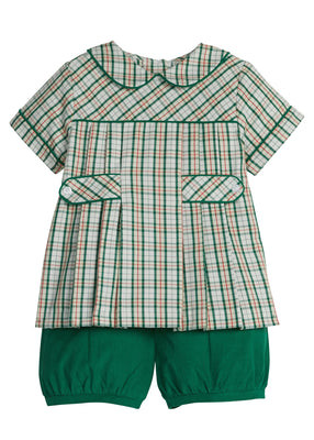 Bennett Short Set - Mistletoe Tartan | Little English