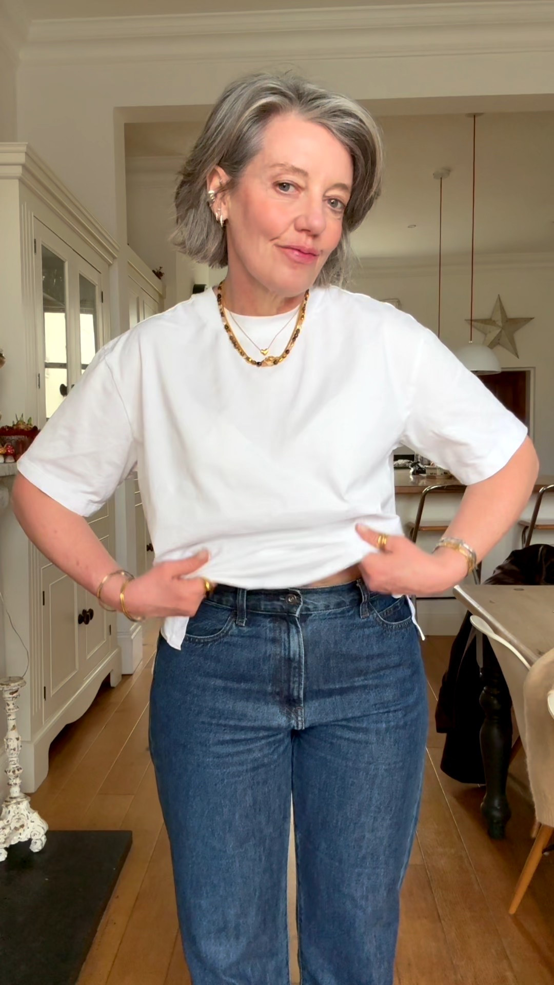 Adding brooches to my outfit 
 Tee large 
Jeans 29/31
Jumper size Large 
Coat is old but similar linked 
Scarf is linked on stories