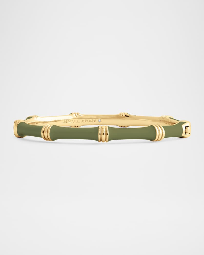 Bamboo Enameled Hinged Bangle | Neiman Marcus