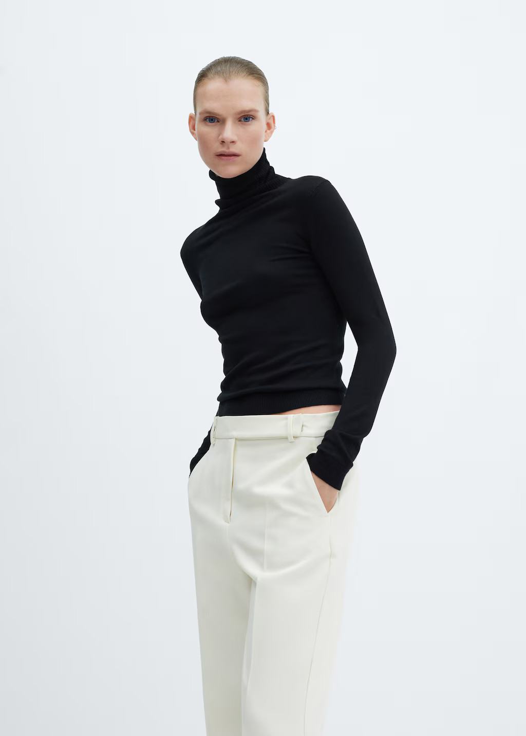 Fine-knit turtleneck sweater - Women | MANGO USA | Mango (US/MX/AU)