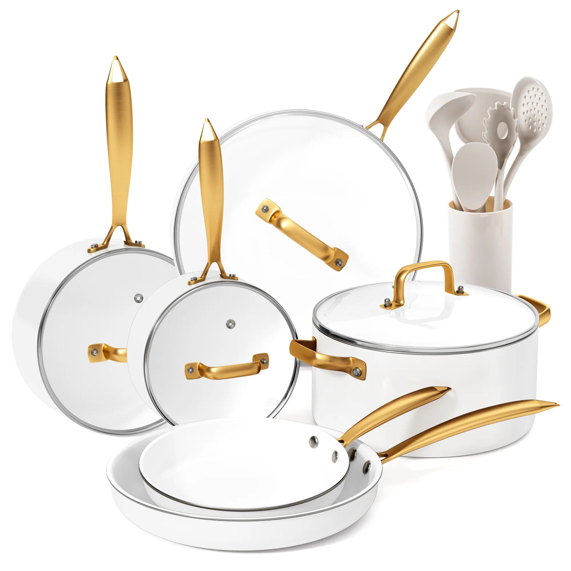 15 - Piece Nonstick Ceramic Cookware Set Oven Safe | Wayfair North America