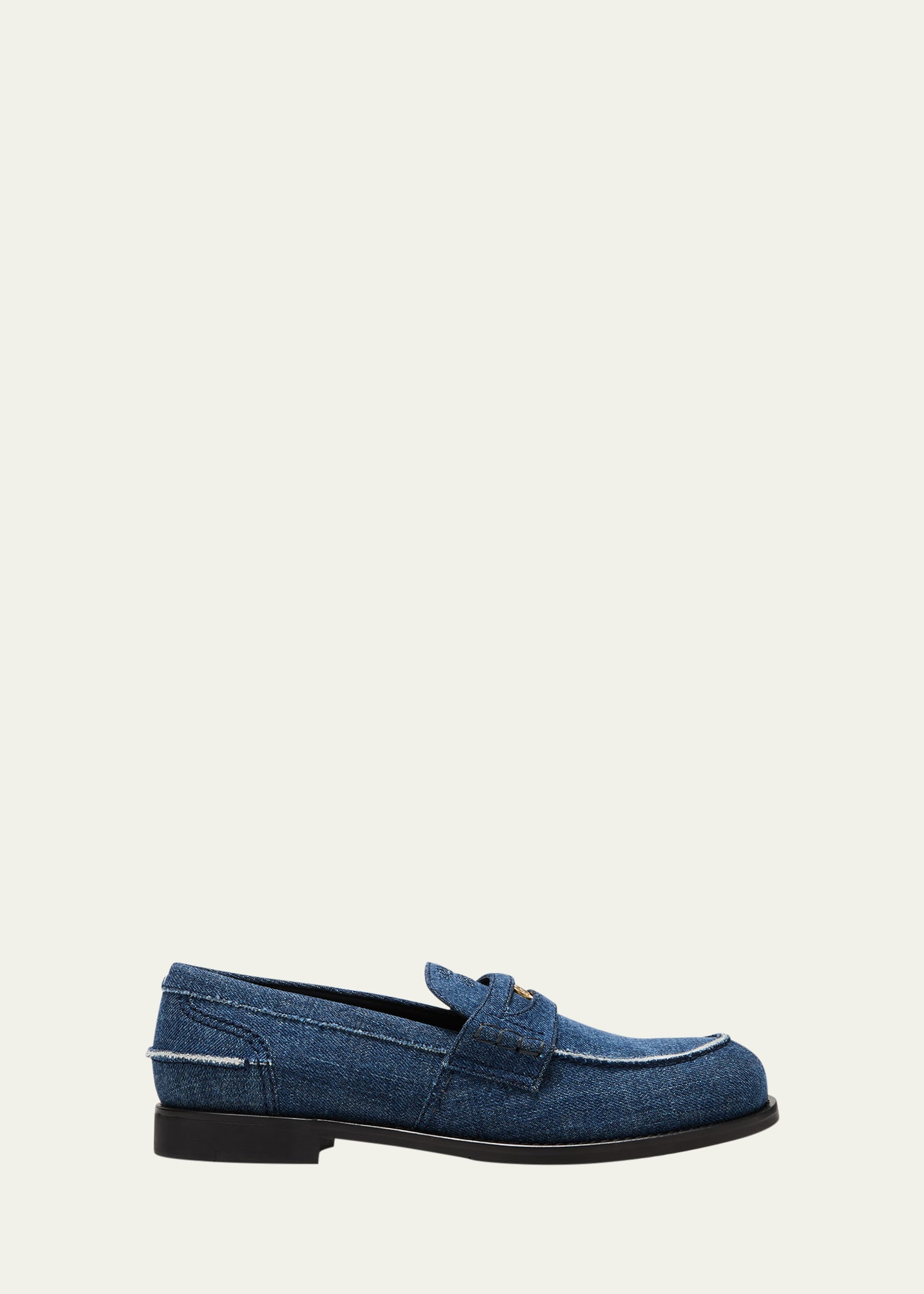 Miu Miu Denim Coin Penny Loafers | Bergdorf Goodman