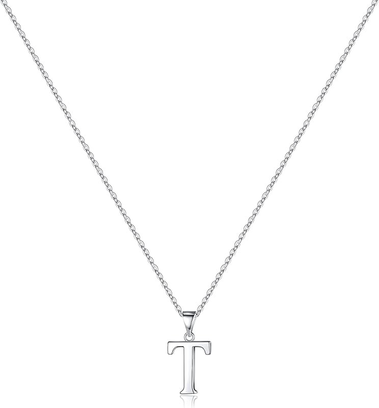 S925 Sterling Silver Initial Necklaces for Women Girls, Dainty Hypoallergenic Initial Necklace Le... | Amazon (US)