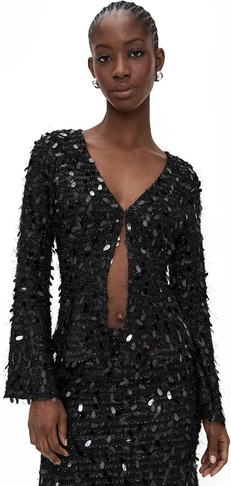 Bailey Rose Women's Sequin Blouse | Amazon (US)