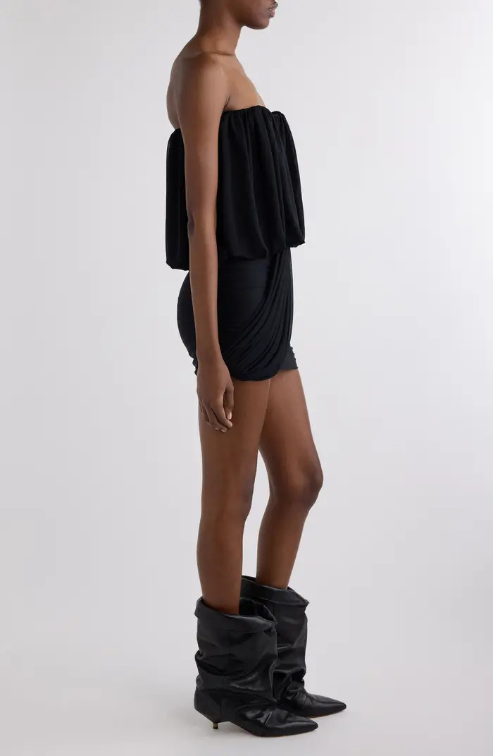 Adelita Draped Jersey Strapless Minidress | Nordstrom