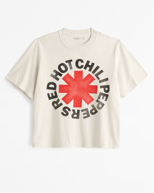 Men's Cropped Red Hot Chili Peppers Graphic Tee | Men's Tops | Abercrombie.com | Abercrombie & Fitch (US)
