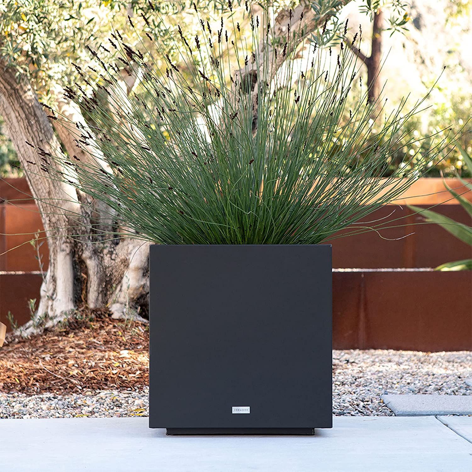 Veradek Block Series Indoor/Outdoor Cube Planter - Black (18" H x 17" W x 17" L) | Amazon (US)