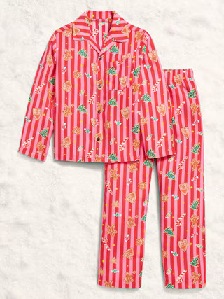 Printed Gender-Neutral Button-Front Pajama Set for Kids | Old Navy (US)