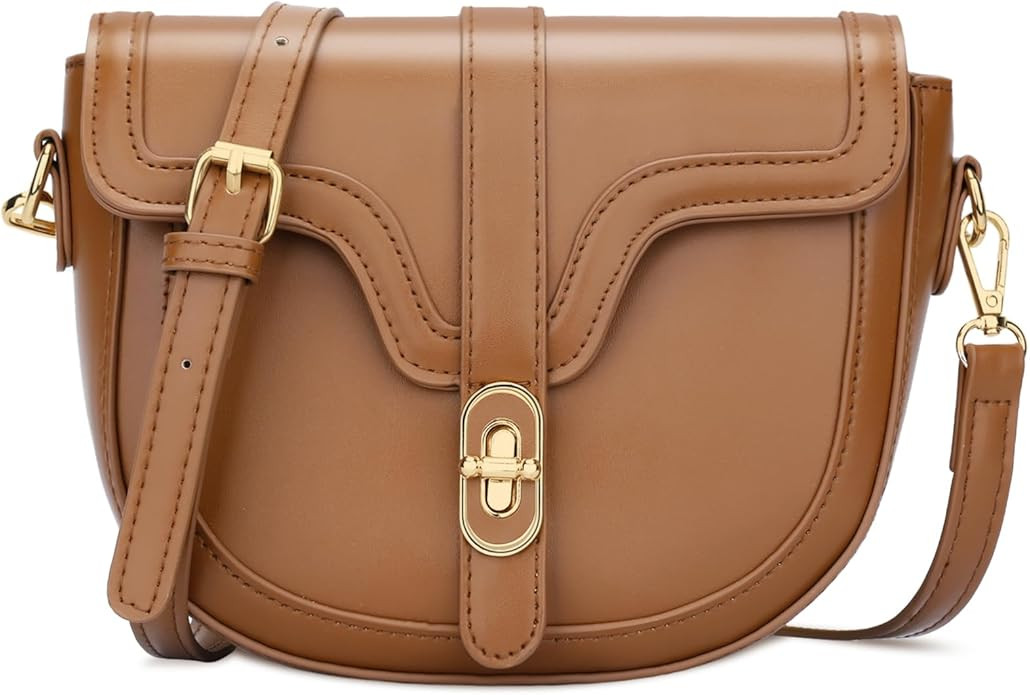 KKXIU Crossbody Bags for women Fashion Vegan Leather Shoulder Purse | Amazon (US)