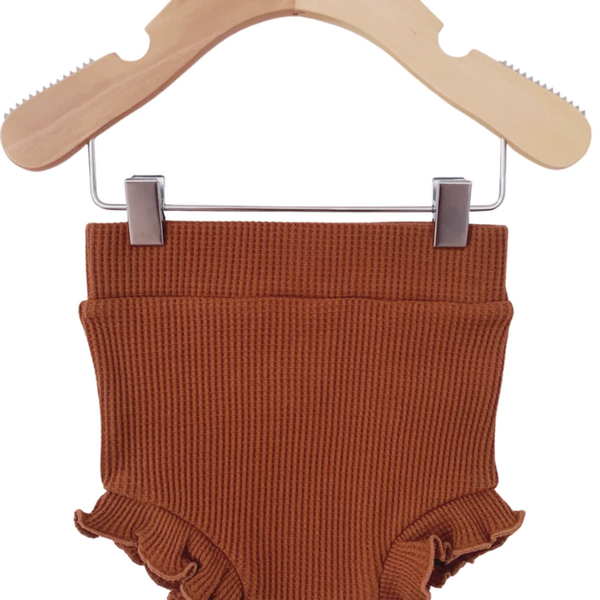Organic Waffle Ruffle Bloomer, Caramel | SpearmintLOVE