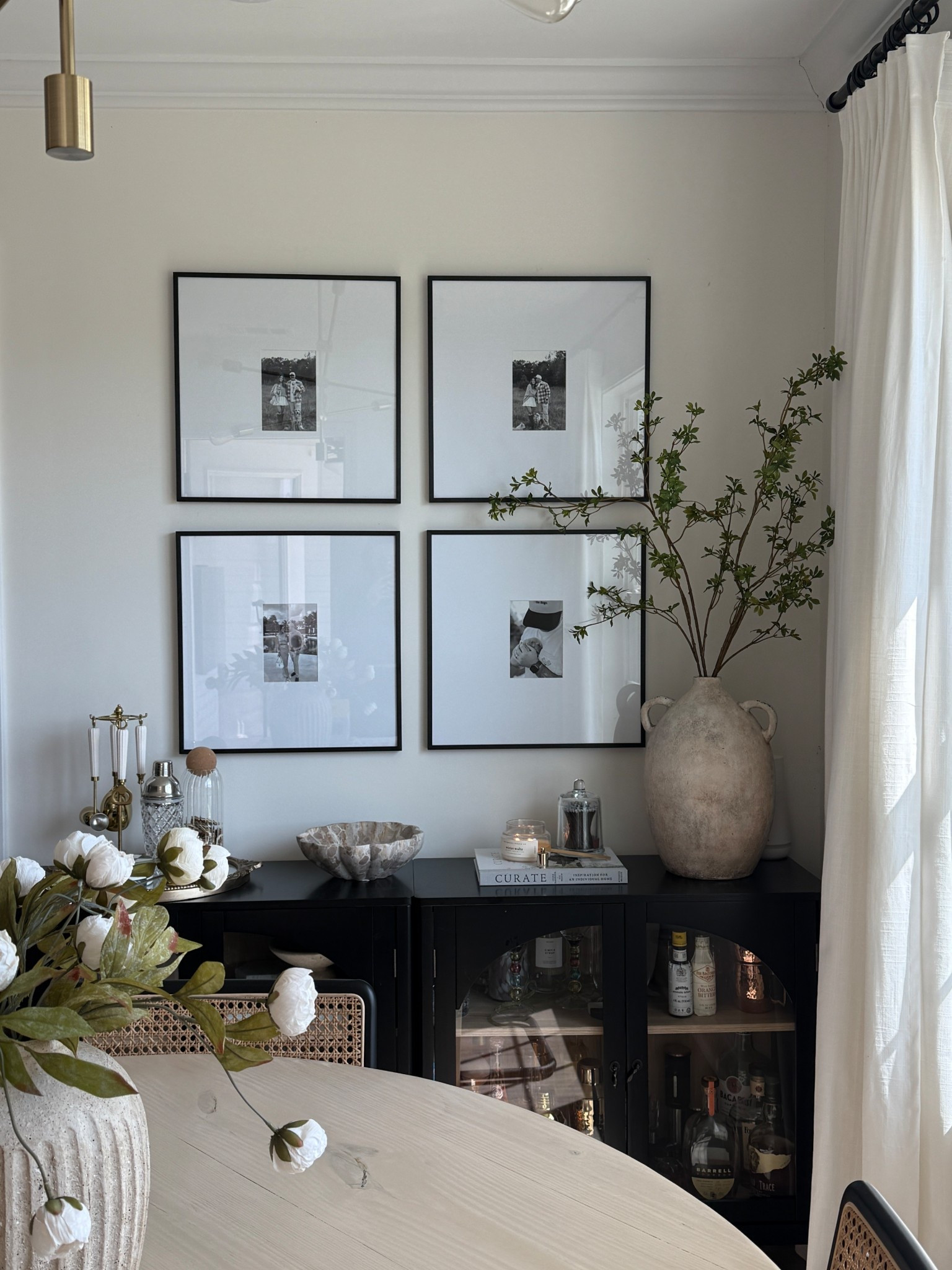 Gallery wall. Walmart gallery wall. Thin frames. Black cabinets. Target cabinets. Dining room decor. Target home. Walmart home. 

#LTKFindsUnder50 #LTKStyleTip #LTKHome