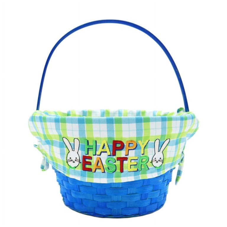 10-inch Blue Easter Basket With Fabric Liner, Way to Celebrate | Walmart (US)