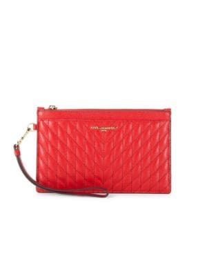Leather Quilted Wristlet | Saks Fifth Avenue OFF 5TH