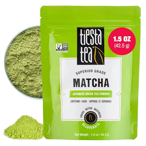Tiesta Tea - Superior Matcha, Matcha Powder Green Tea, High Caffeine, Hot & Iced Tea, 1.5 oz Pouch - 21 Cups, Superior Grade Japanese Matcha Powder for Matcha Latte, Weight Loss & Detox Support | Amazon (US)