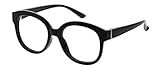 Peepers by PeeperSpecs Women's Catalina Focus Oversized Blue Light Blocking Reading Glasses, Black,  | Amazon (US)