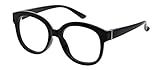 Peepers by PeeperSpecs Women's Catalina Focus Oversized Blue Light Blocking Reading Glasses, Black,  | Amazon (US)