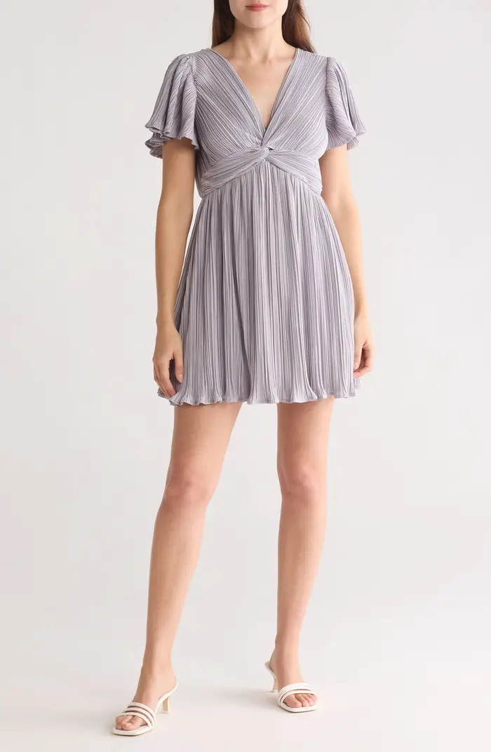 Lush Twist Front Plissé Dress | Nordstromrack | Nordstrom Rack