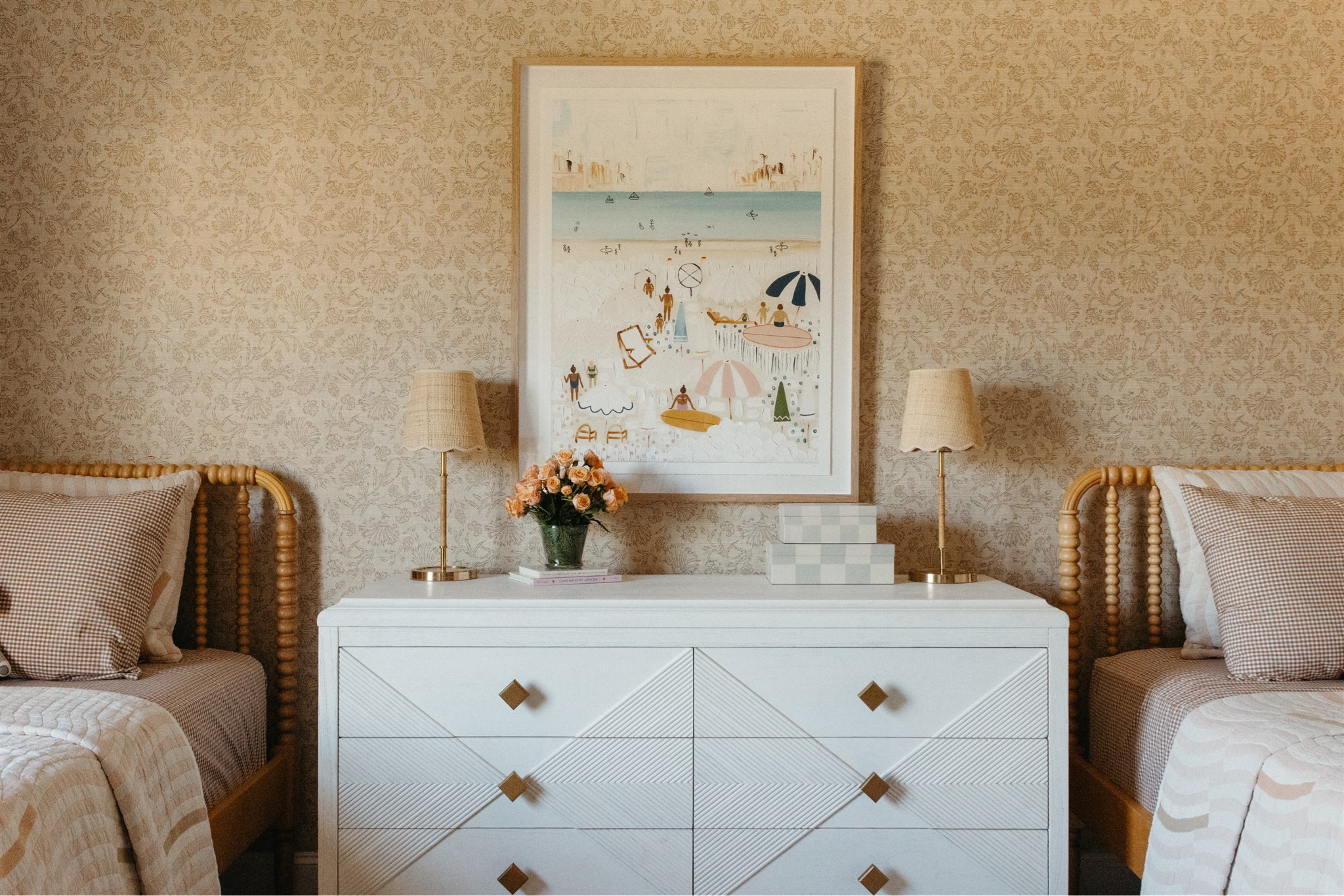 Twin girls bedroom with all the scallop + floral details 〰️

#LTKFamily #LTKKids #LTKHome