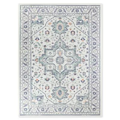 Destination Summer Medallion 7'10 x 10' Indoor/Outdoor Area Rug in Aqua | Bed Bath & Beyond