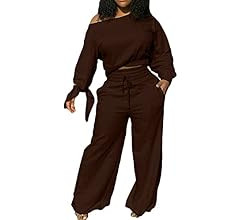 sexycherry Casual 2 Piece Outfits for Women Sexy Long Sleeve Sweatsuit Jogging Long Pants Sets Tr... | Amazon (US)