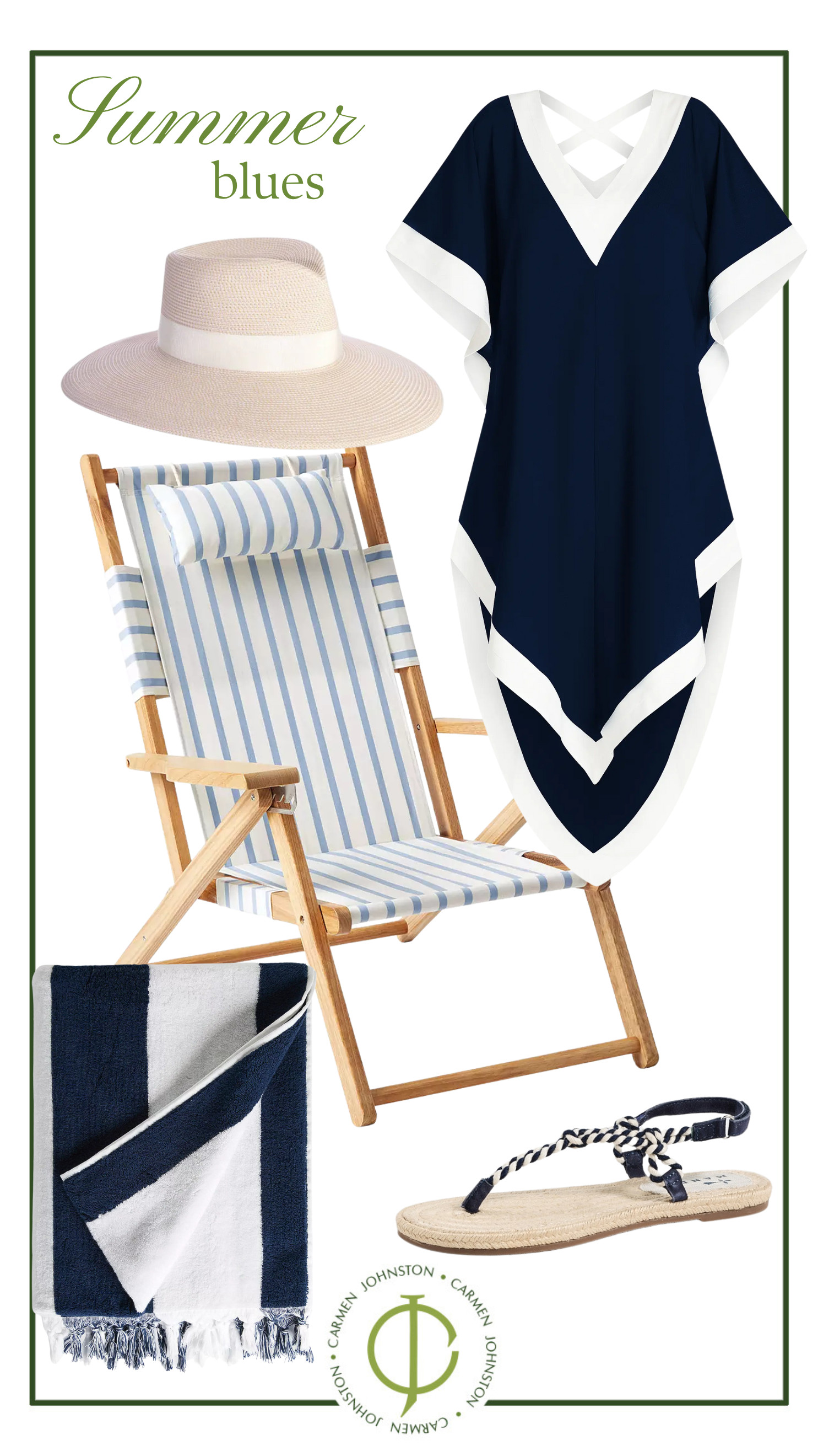 By the pool for summer in navy blue and stripes #LTKSwim #homeandgarden #poolside  

 #LTKSummerEdit