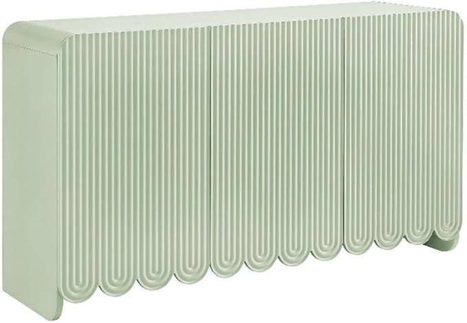 Modway Dahlia 55-Inch Fluted Sideboard Cabinet in Sage — Accent Storage Cabinet with Adjustable... | Amazon (US)