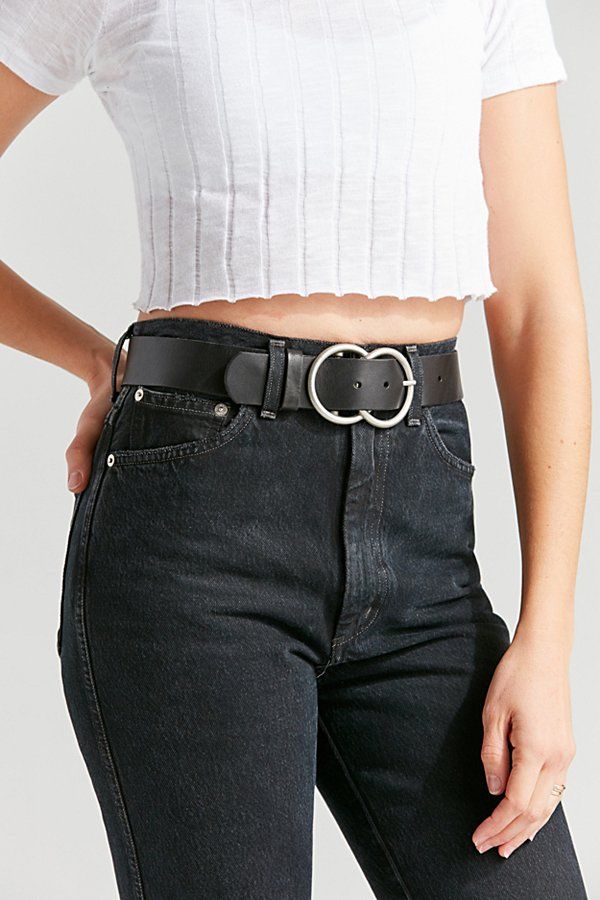 Double O-Ring Belt - Black XL at Urban Outfitters | Urban Outfitters (US and RoW)