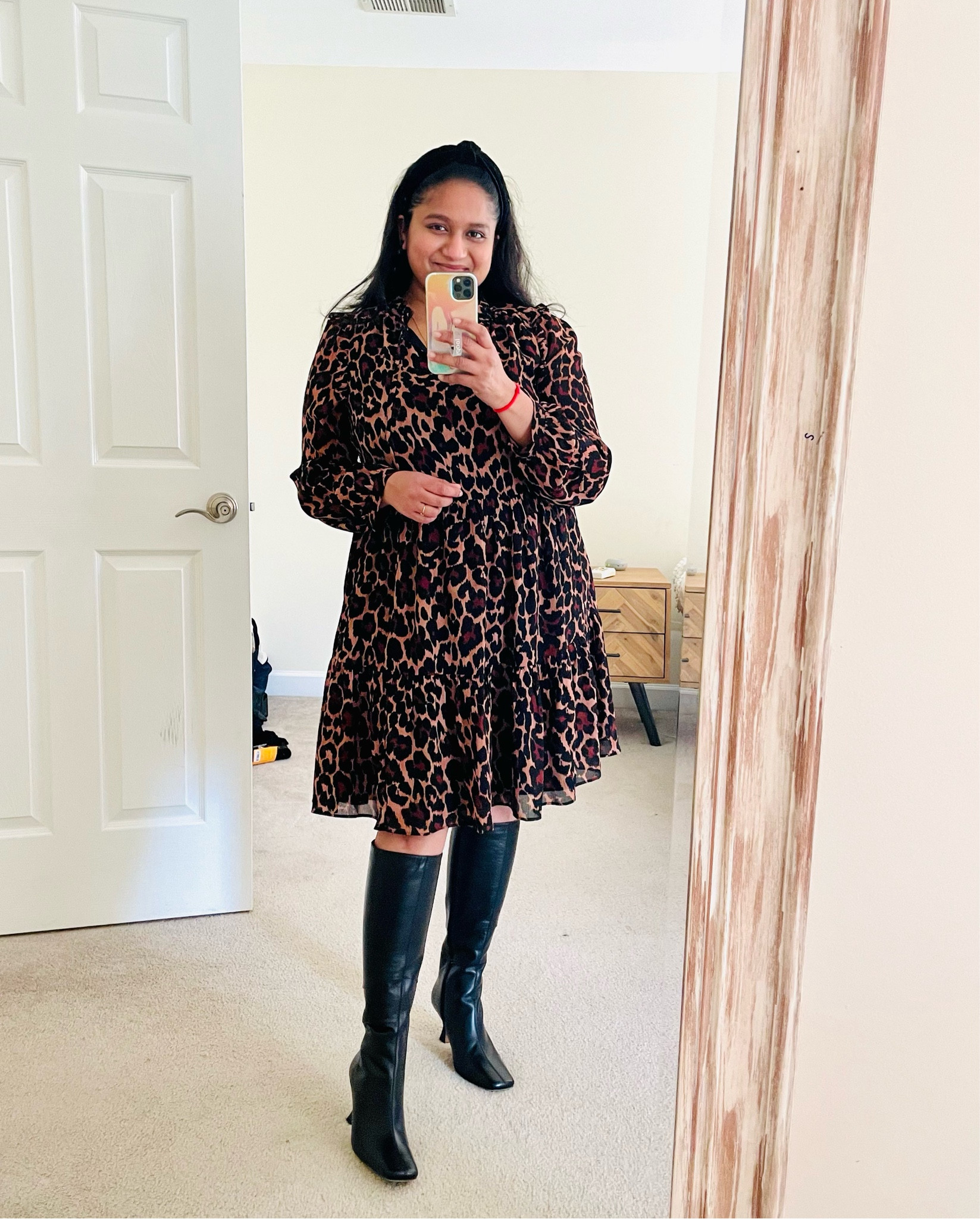 Brunch outfit! 
@jcrew leaped print dress, linked similar options 
@tonybianca leather boots 

#LTKFind #LTKshoecrush #LTKstyletip